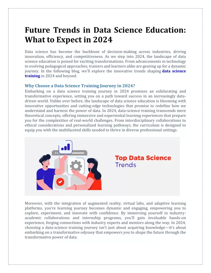 future trends in data science education what