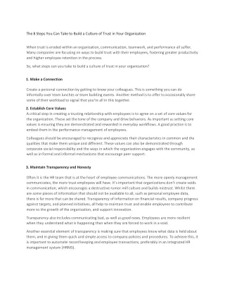 the 8 steps you can take to build a culture