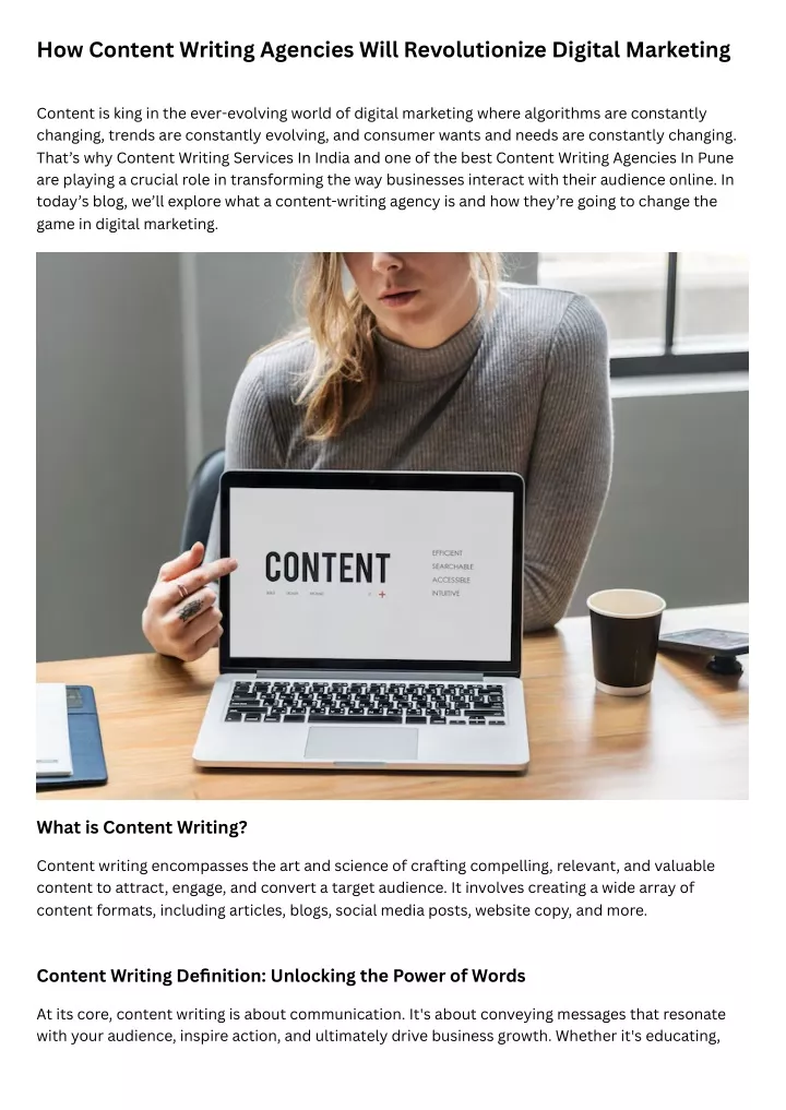 how content writing agencies will revolutionize