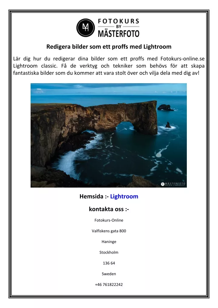 redigera bilder som ett proffs med lightroom