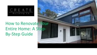 How to Renovate Your Entire Home A Step-By-Step Guide