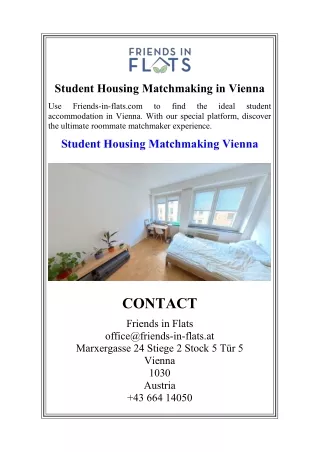 Student Housing Matchmaking in Vienna