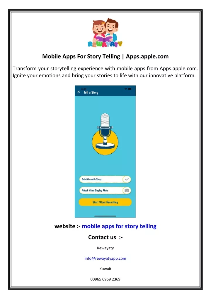 mobile apps for story telling apps apple com