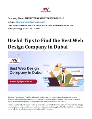 Best Web Design Company in Dubai