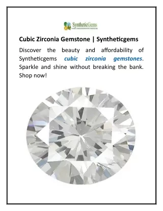 Cubic Zirconia Gemstone Syntheticgems