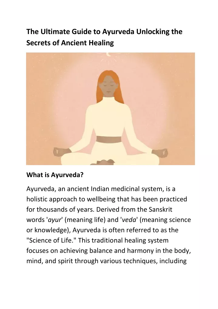 the ultimate guide to ayurveda unlocking