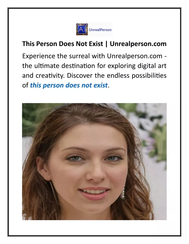 this person does not exist unrealperson com