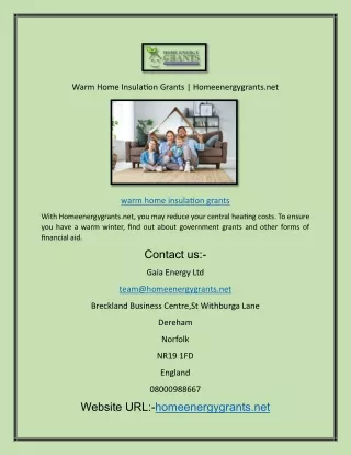 Government Central Heating Grants | Homeenergygrants.net