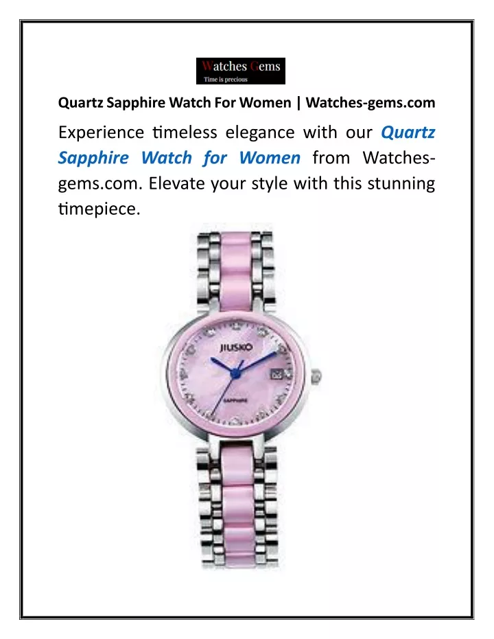 quartz sapphire watch for women watches gems com