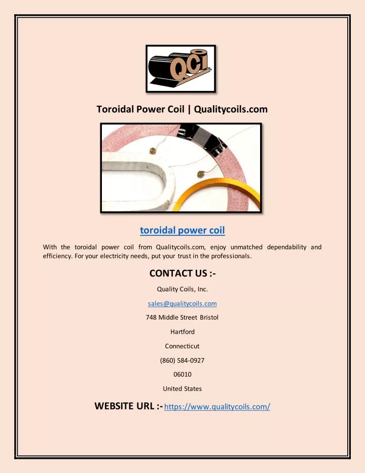toroidal power coil qualitycoils com