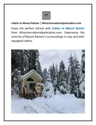 Cabins In Mount Rainier  Mtrainiernationalparkcabins.com