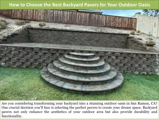 How to Choose the Best Backyard Pavers for Your Outdoor Oasis