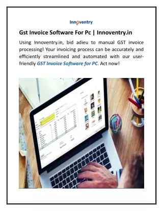 Gst Invoice Software For Pc  Innoventry.in