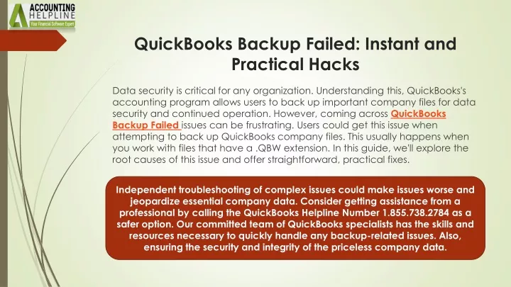 quickbooks backup failed instant and practical hacks