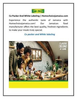 Co Packer And White Labeling  Homechoicejamaica.com