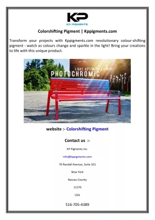 Colorshifting Pigment  Kppigments.com