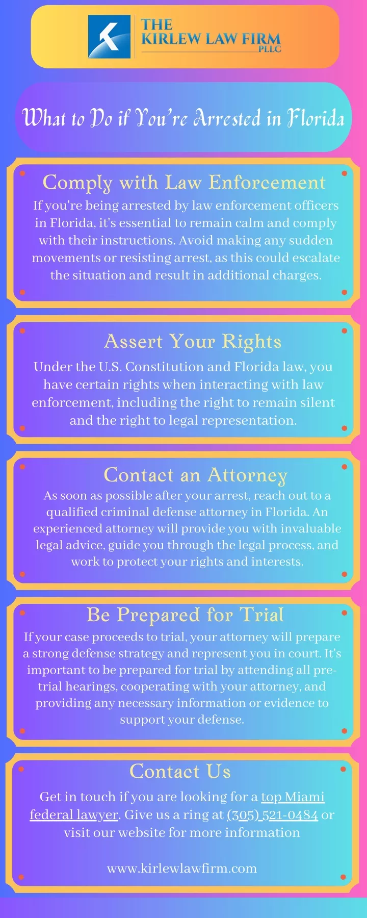 what to do if you re arrested in florida
