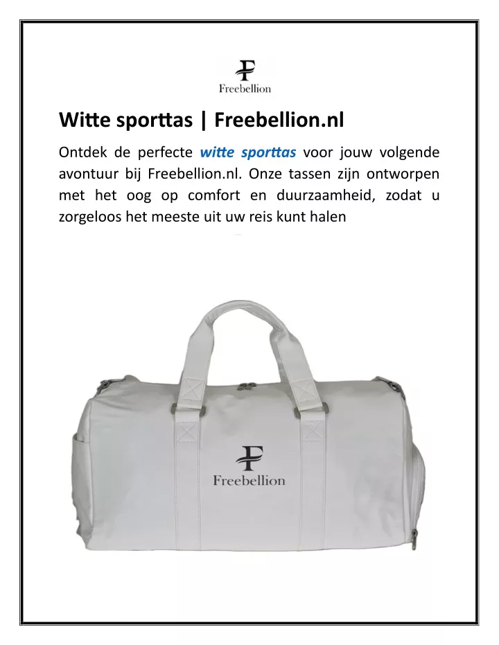 witte sporttas freebellion nl