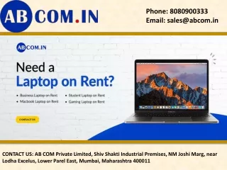 Macbook on Rent Mumbai