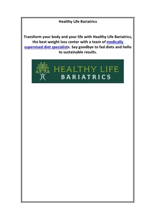 Healthy Life Bariatrics