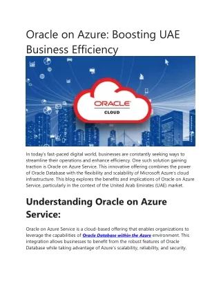 oracle on azure boosting uae business efficiency