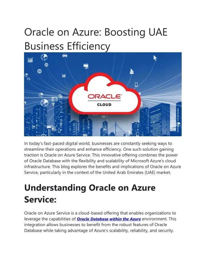 oracle on azure boosting uae business efficiency