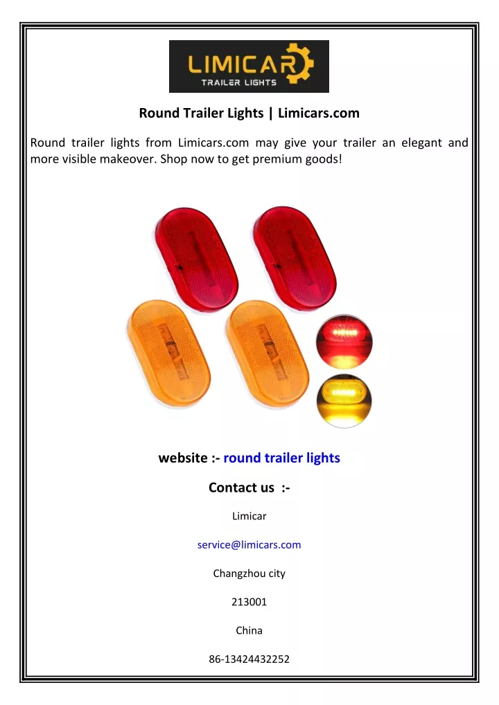 round trailer lights limicars com