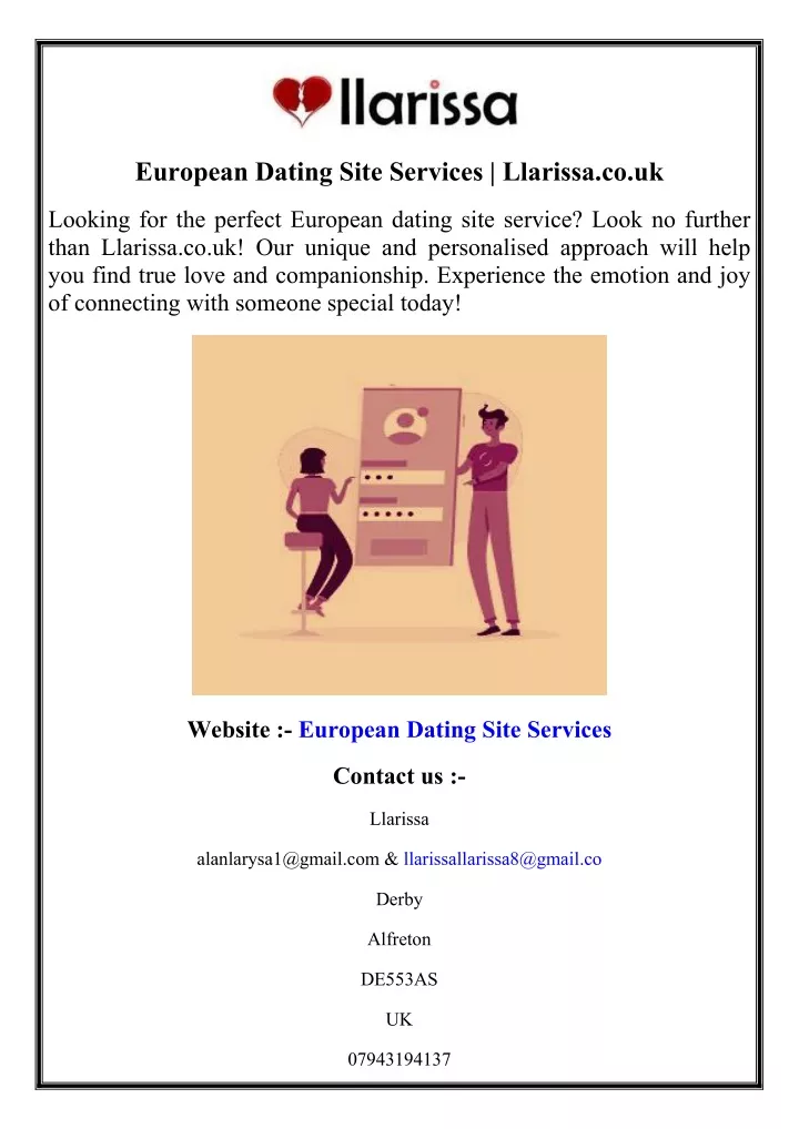 european dating site services llarissa co uk