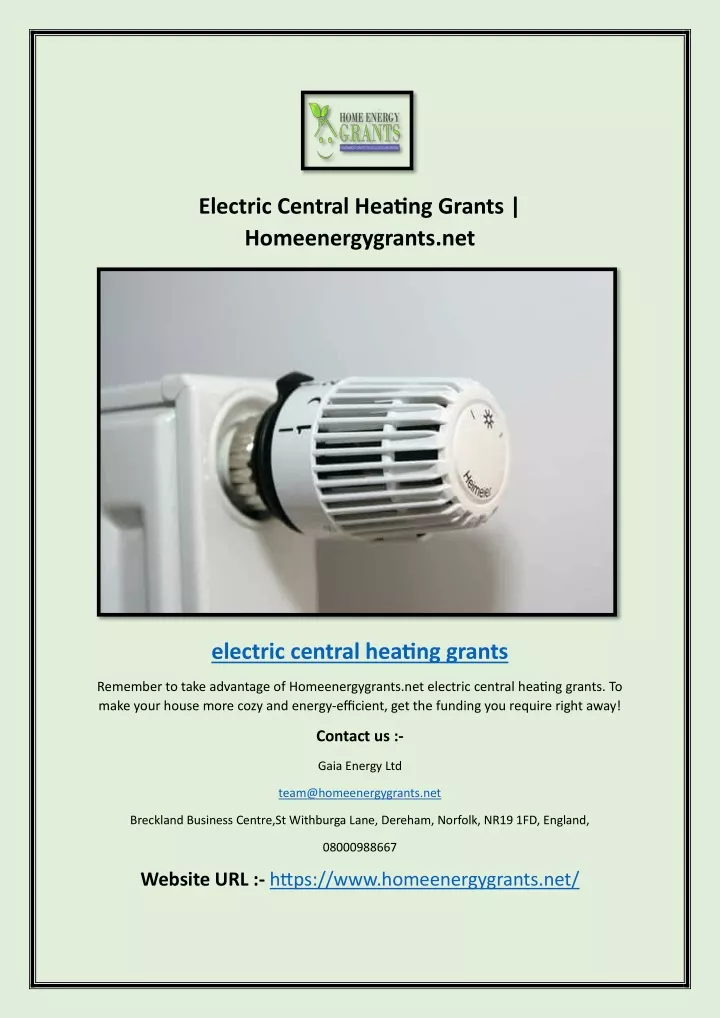 electric central heating grants homeenergygrants
