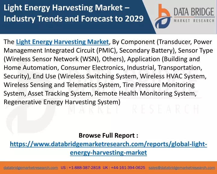 light energy harvesting market industry trends