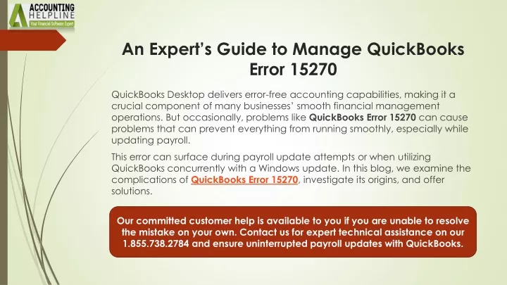 an expert s guide to manage quickbooks error 15270