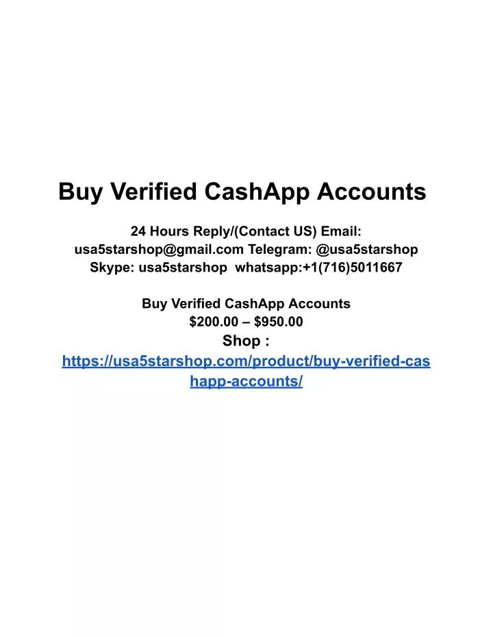 PPT Buy Verified CashApp Accounts PowerPoint Presentation, free download ID13011633