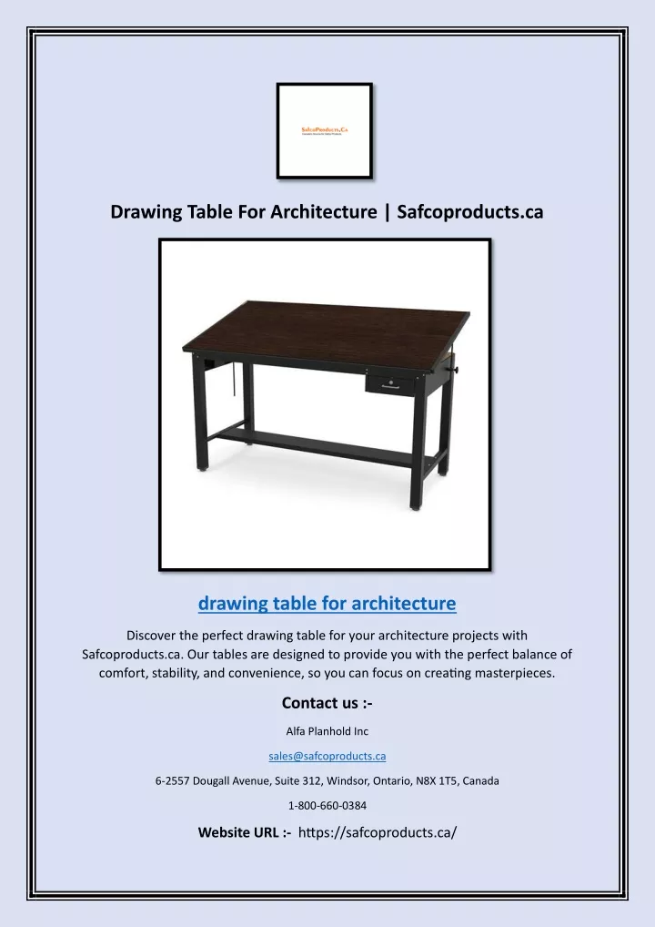 drawing table for architecture safcoproducts ca