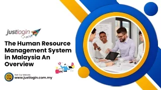 The Human Resource Management System in Malaysia An Overview