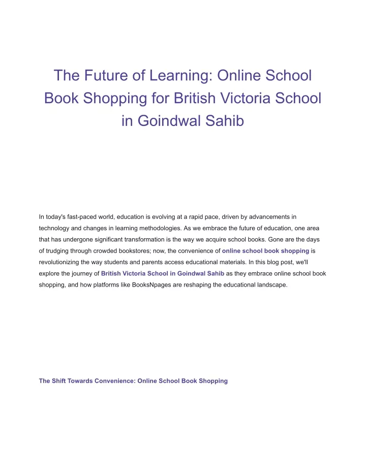 the future of learning online school book
