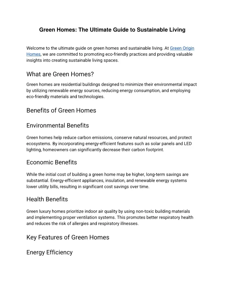 green homes the ultimate guide to sustainable