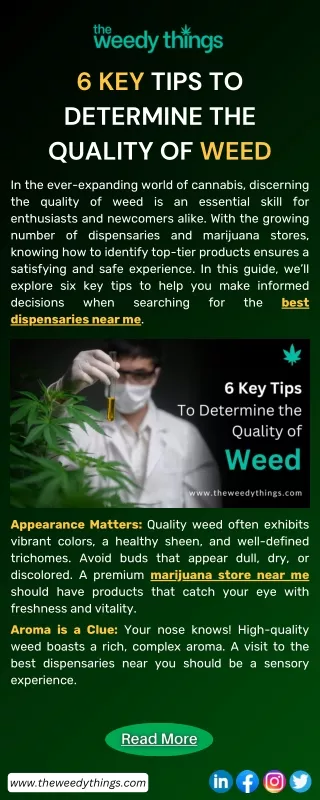 6 Key Tips to Determine the Quality of Weed