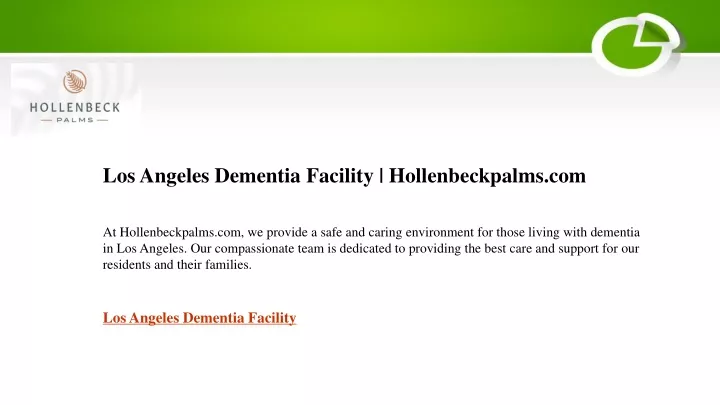 los angeles dementia facility hollenbeckpalms
