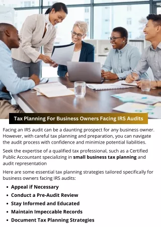 Tax Planning For Business Owners Facing IRS Audits