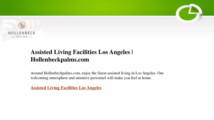 assisted living facilities los angeles
