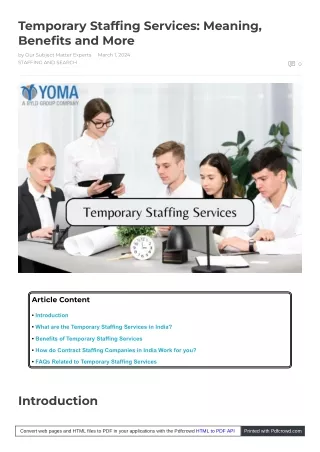 temporary contract staffing