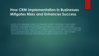 How CRM Implementation in Businesses Mitigates Risks and Enhances Success