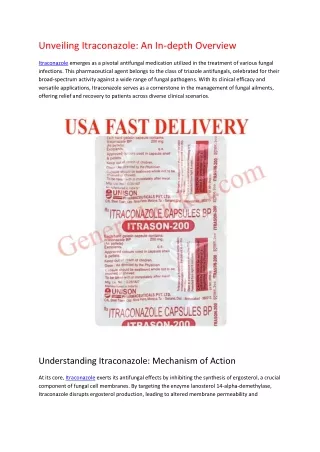 unveiling itraconazole an in depth overview