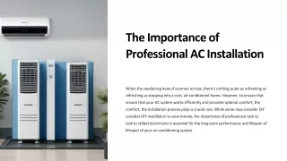 the importance of professional ac installation