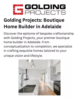 golding projects boutique home builder in adelaide