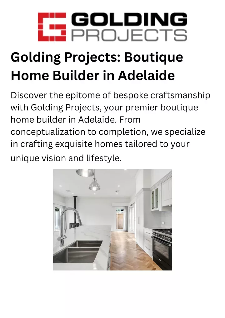 golding projects boutique home builder in adelaide