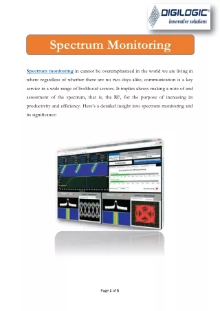 Spectrum Monitoring | Digilogic Systems