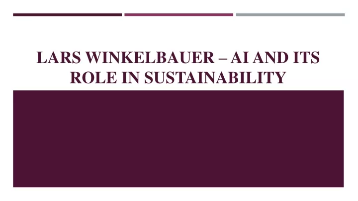 lars winkelbauer ai and its role in sustainability