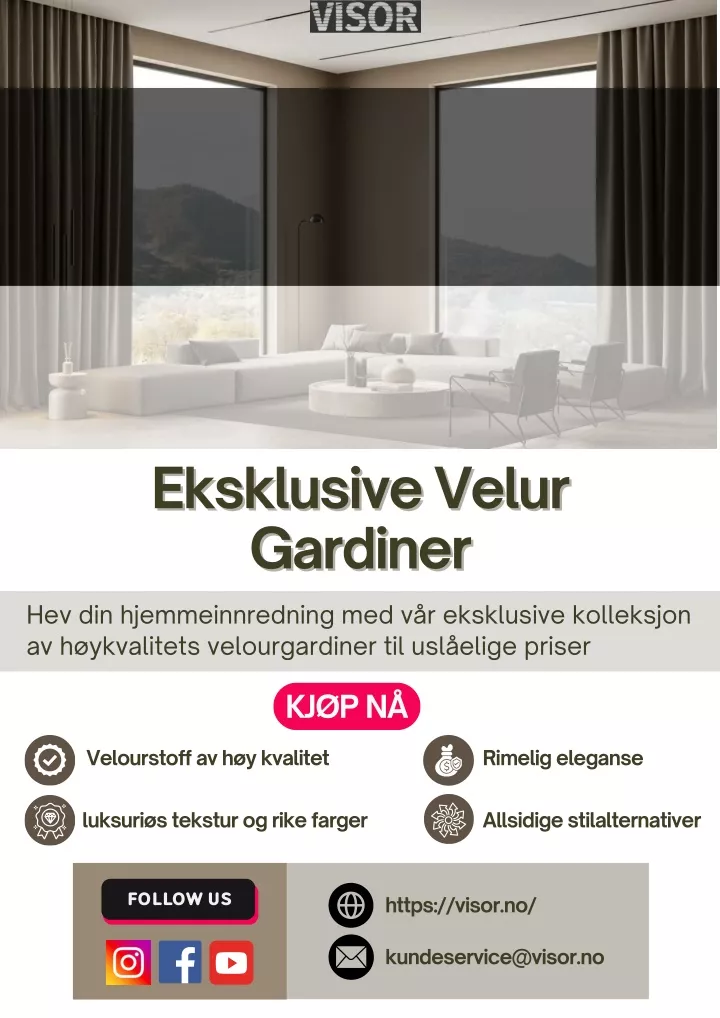 eksklusive velur eksklusive velur gardiner