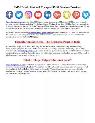 smm panel best and cheapest smm services provider